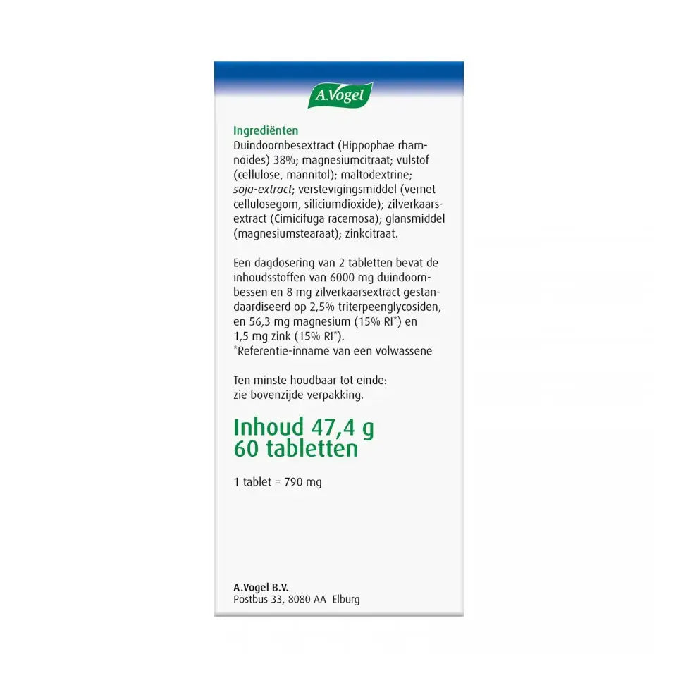 A.Vogel Overgang totaal 60 tabletten