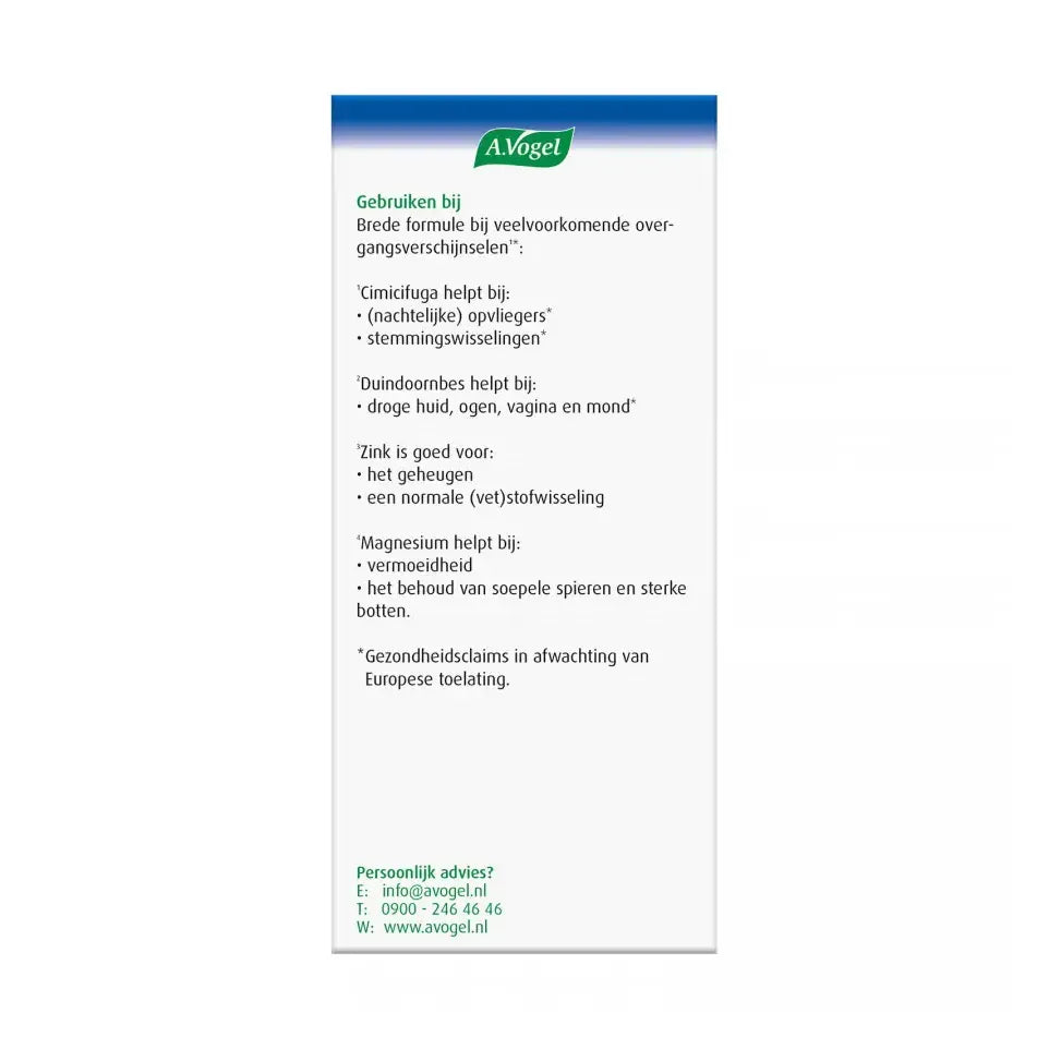 A.Vogel Overgang totaal 60 tabletten