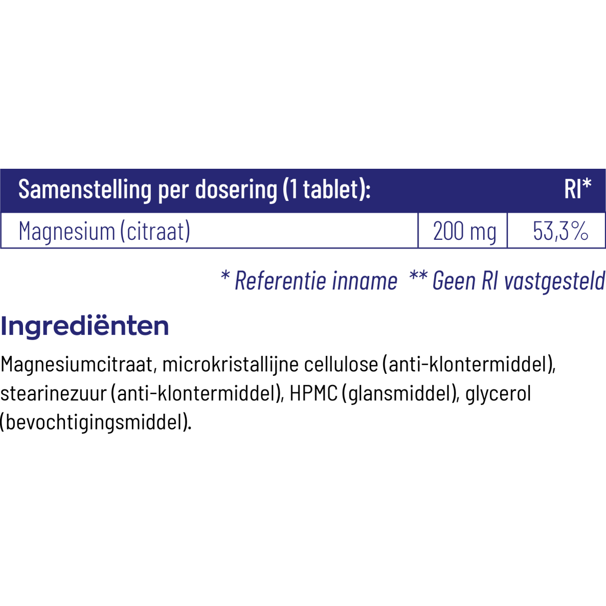 Vitakruid Magnesium 200 citraat 90 tabletten