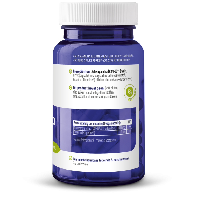 Vitakruid Ashwagandha KSM-66 & bioperine