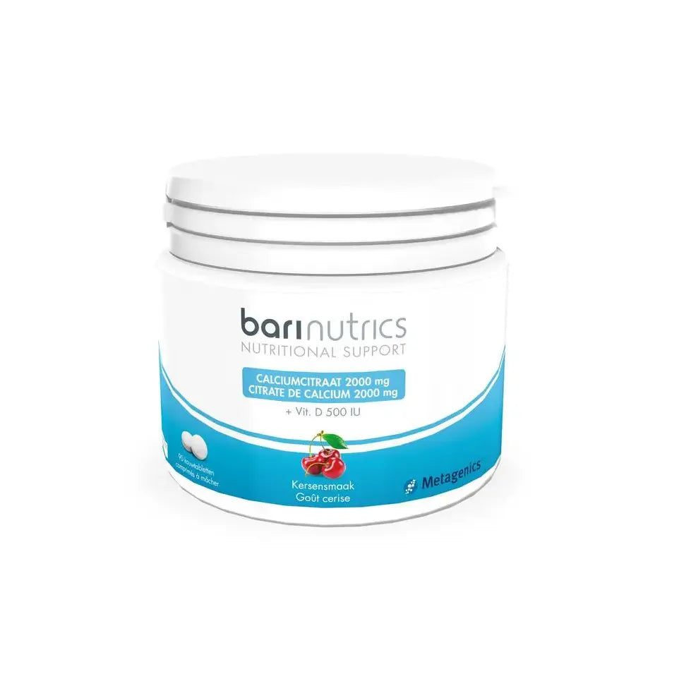 Barinutrics Calciumcitraat citrus 90 kauwtabletten