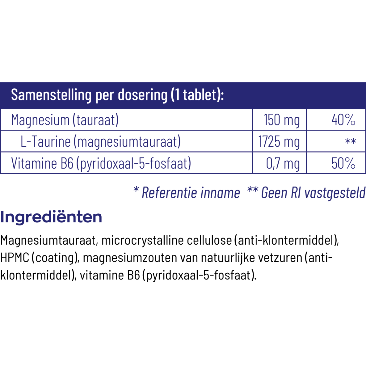 Vitakruid Magnesium 150 tauraat 90 tabletten