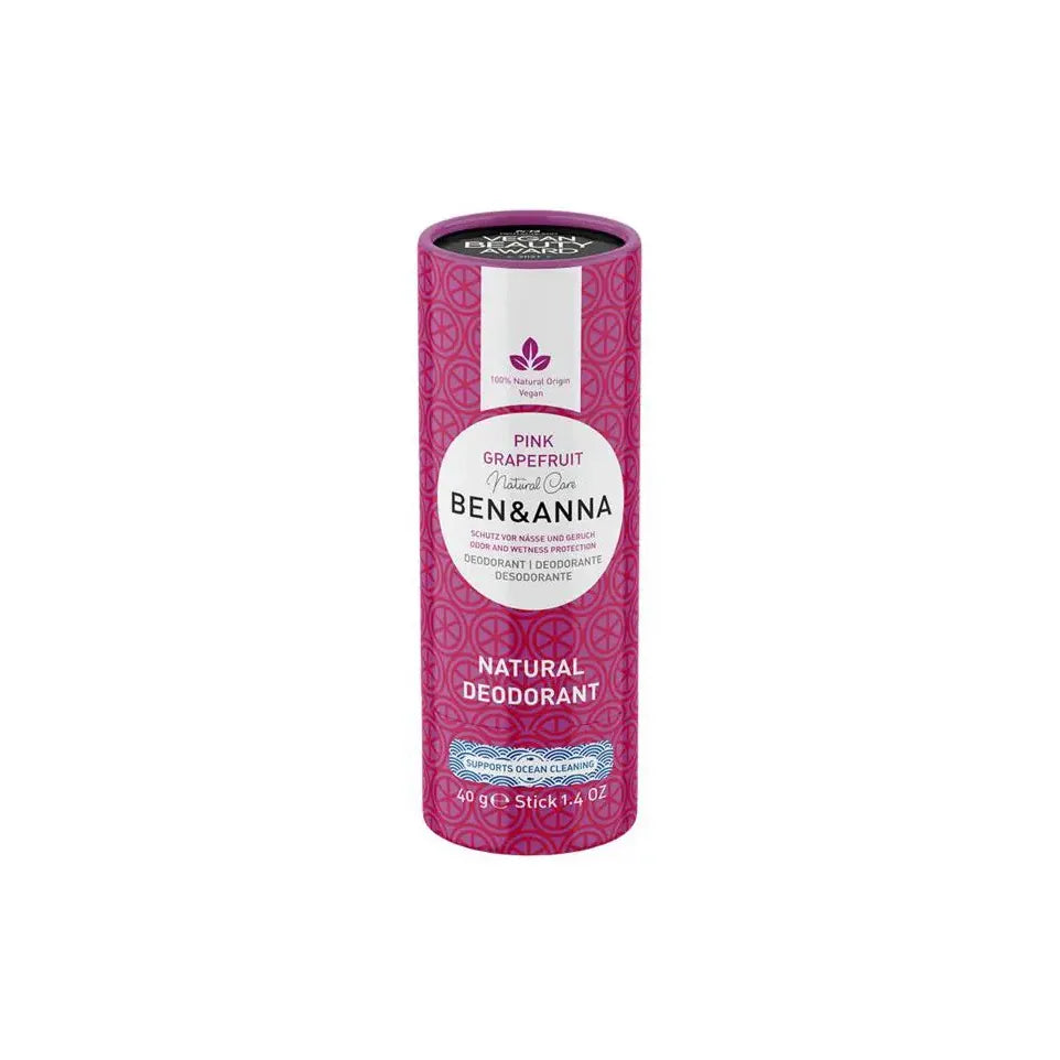 Ben & Anna Deodorant pink grapefruit papertube 40 gram