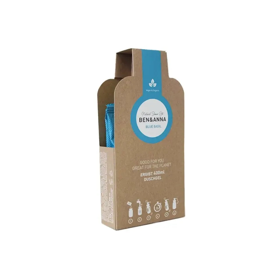 Ben & Anna Showergel flakes blue basil 2 stuks