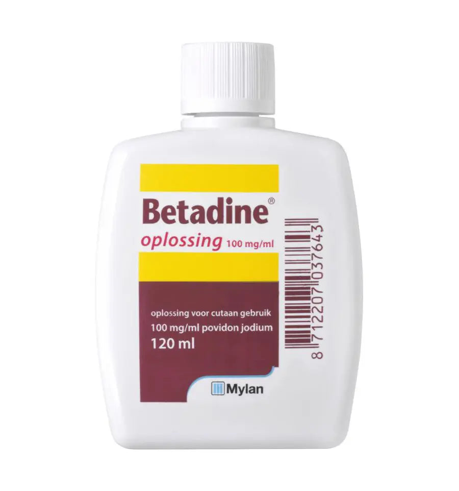 Betadine Jodium oplossing 100 mg/ml 120 ml