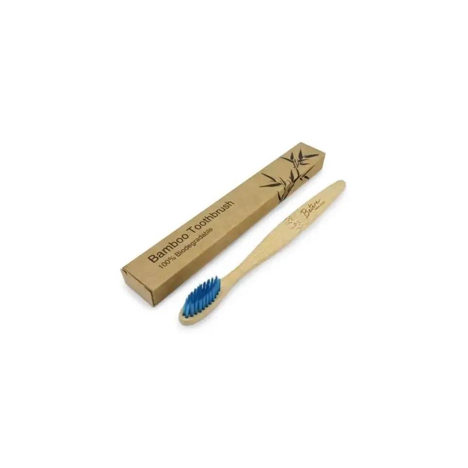 Betereproducten Bamboe tandenborstel voor volwassenen blauw