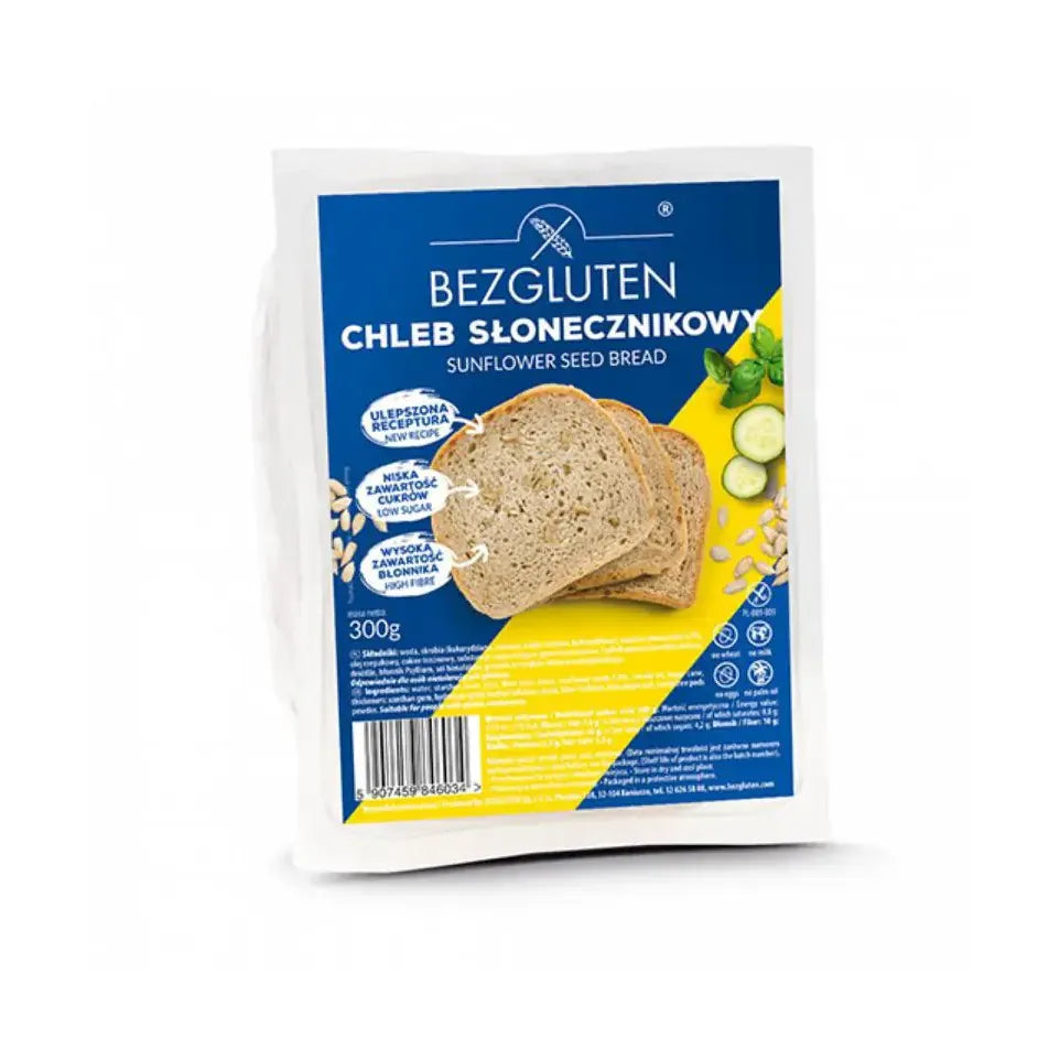 Bezgluten zonnebloempittenbrood gesneden 300 gram