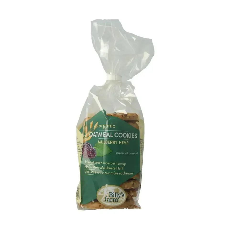 Billy's Farm Haverkoekjes met moerbei en hennep 200 gram