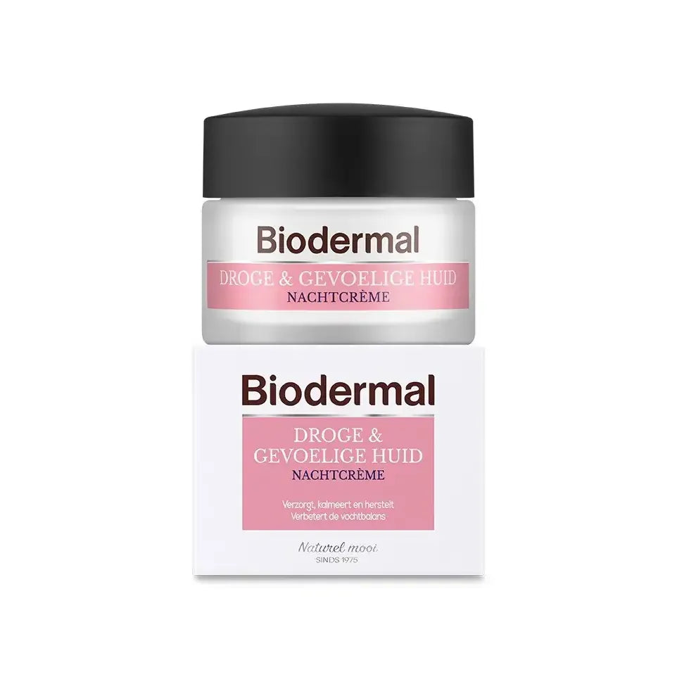 Biodermal Nachtcreme droge en gevoelige huid 50 ml