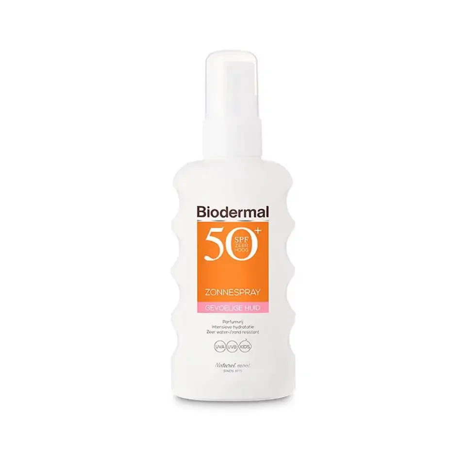 Biodermal Zonnespray gevoelige huid SPF50+ 175 ml
