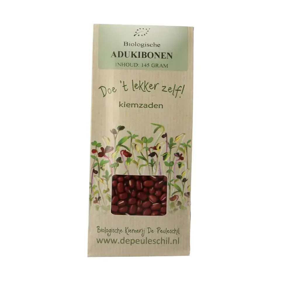 Biologische kiemerij De Peuleschil Adukibonen145 gram