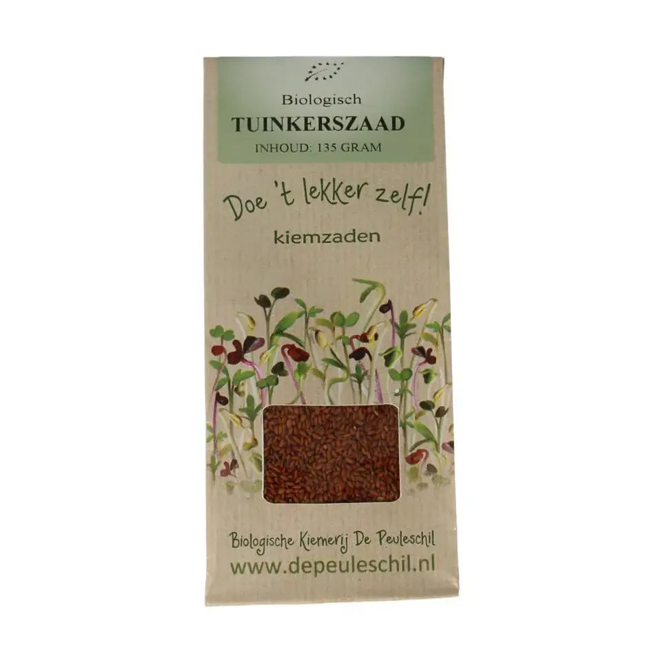 Biologische kiemerij De Peuleschil Tuinkerszaad135 gram