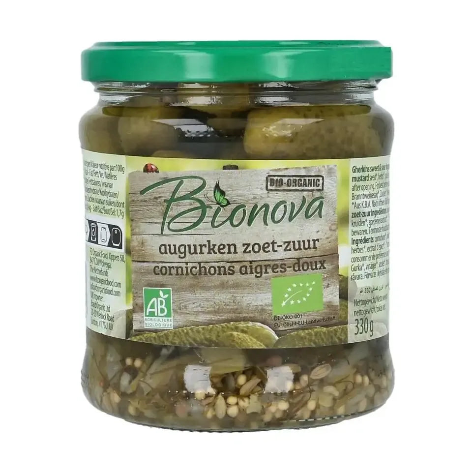 Bionova Augurken zoet zuur 330 gram