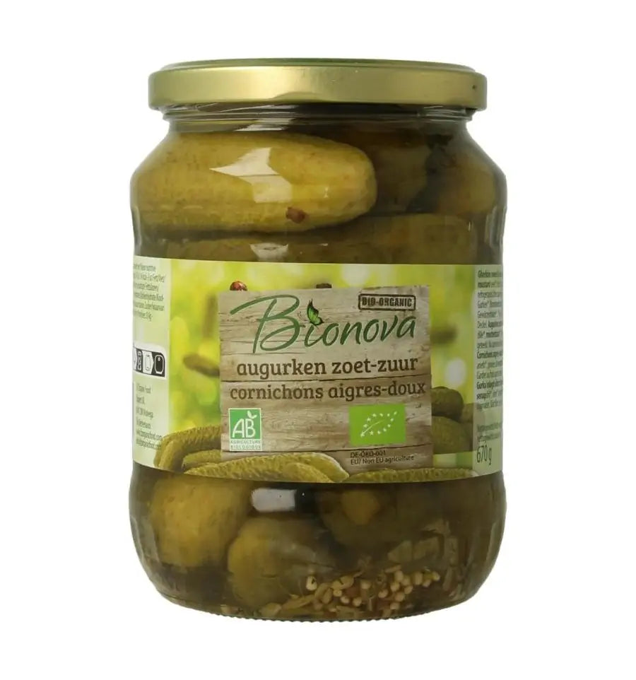 Bionova Augurken zoet zuur 670 gram