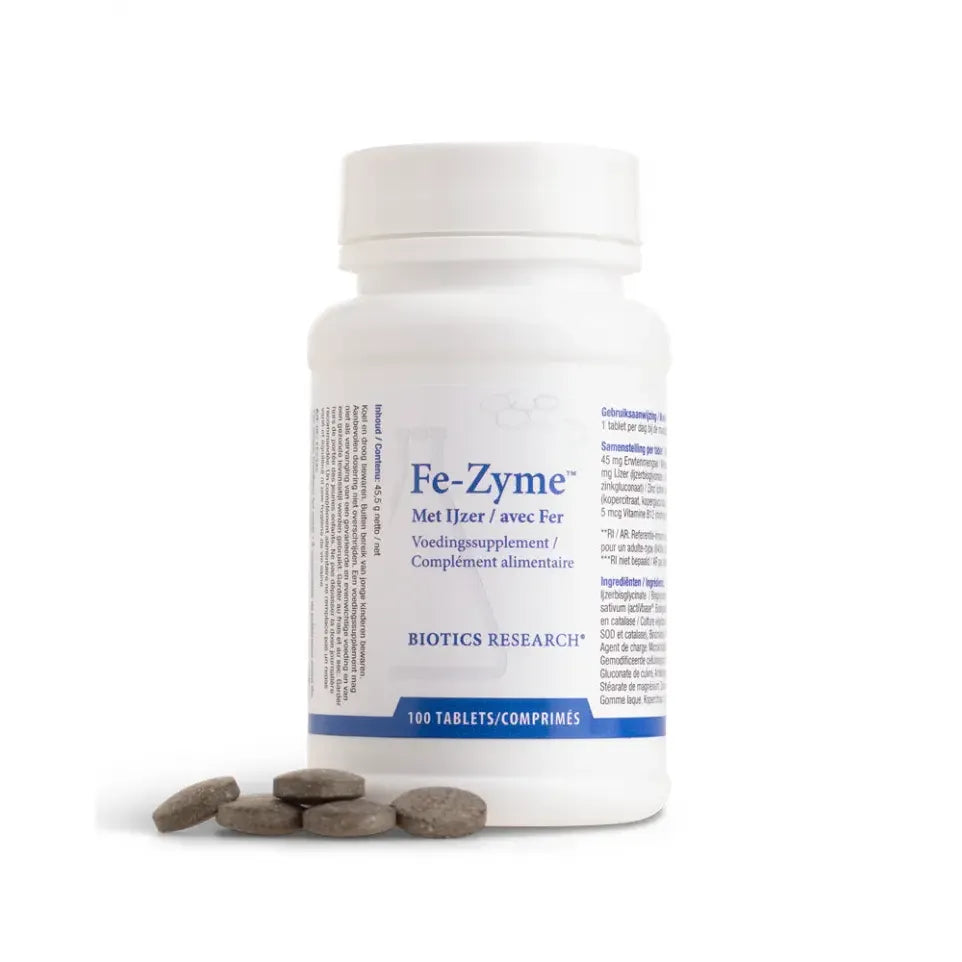 Biotics Fe-Zyme 25mg 100 tabletten