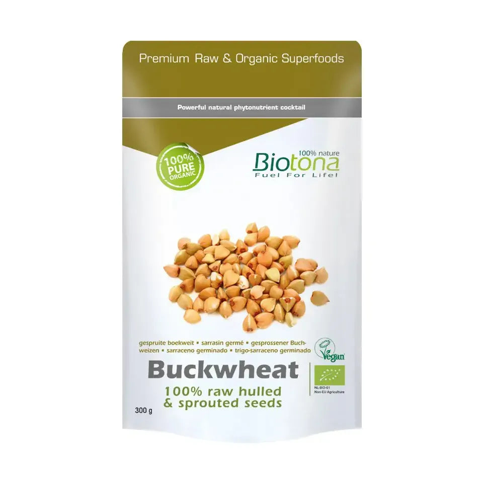 Biotona Buckwheat raw hulled & sprouted seeds 300 gram