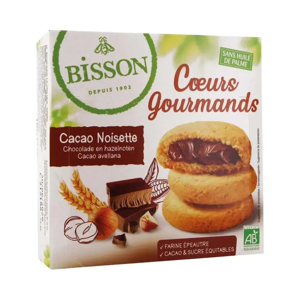 Bisson Gevulde koekjes hazelnoot choco 180 gram