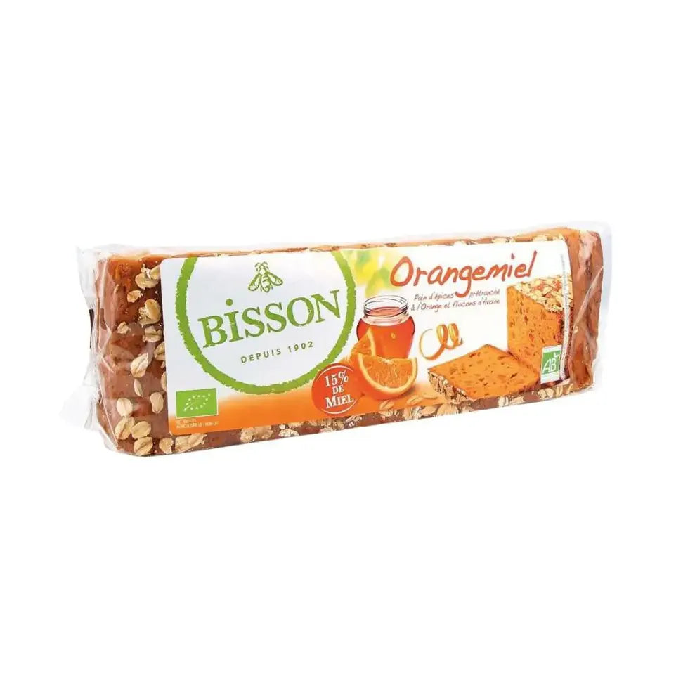 Bisson Orangemiel honingkoek sinaasappel voorgesneden 300 gram