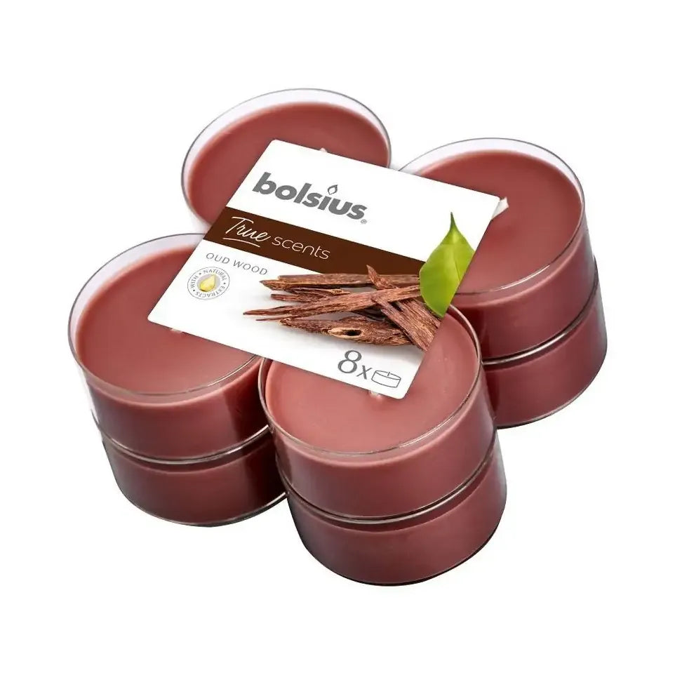 Bolsius True Scents maxilicht old wood 8 stuks