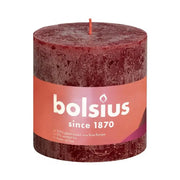 Bolsius Rustiekkaars shine 100/100 velvet red