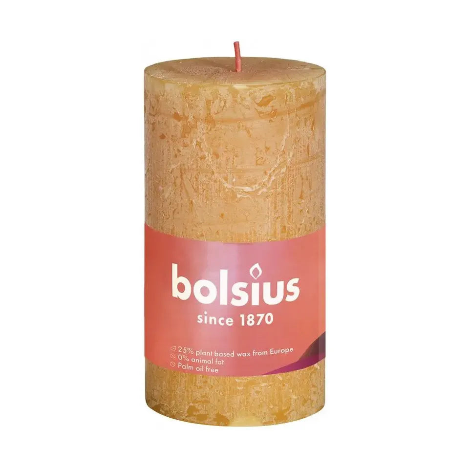 Bolsius Rustiekkaars shine 100/50 honeycomb yellow