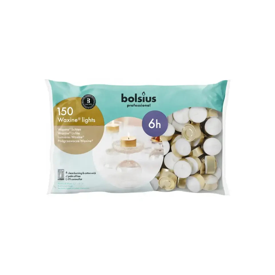 Bolsius Waxinelicht 16/38 wit 150 stuks