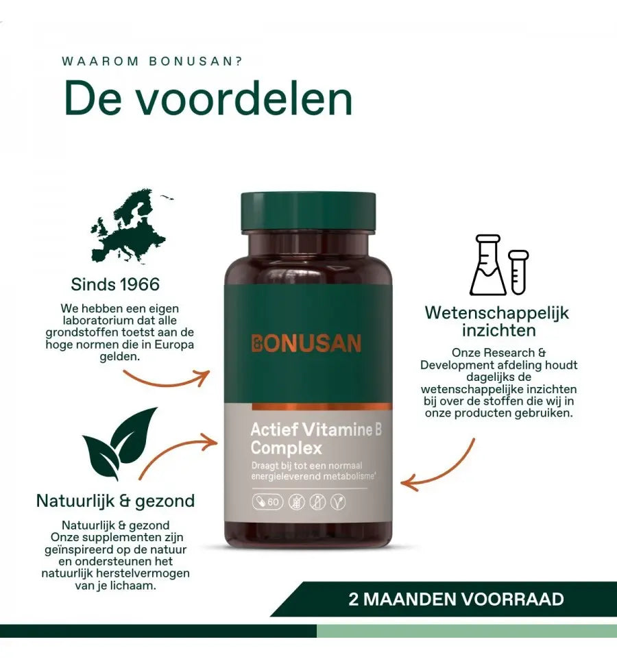 Bonusan Actief Vitamine B complex 1 x 60 capsules (afbeelding 7)
