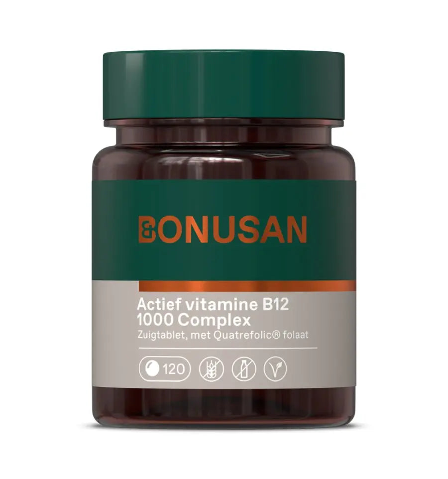 Bonusan Actief vitamine B12 1000 Complex 120 zuigtabletten