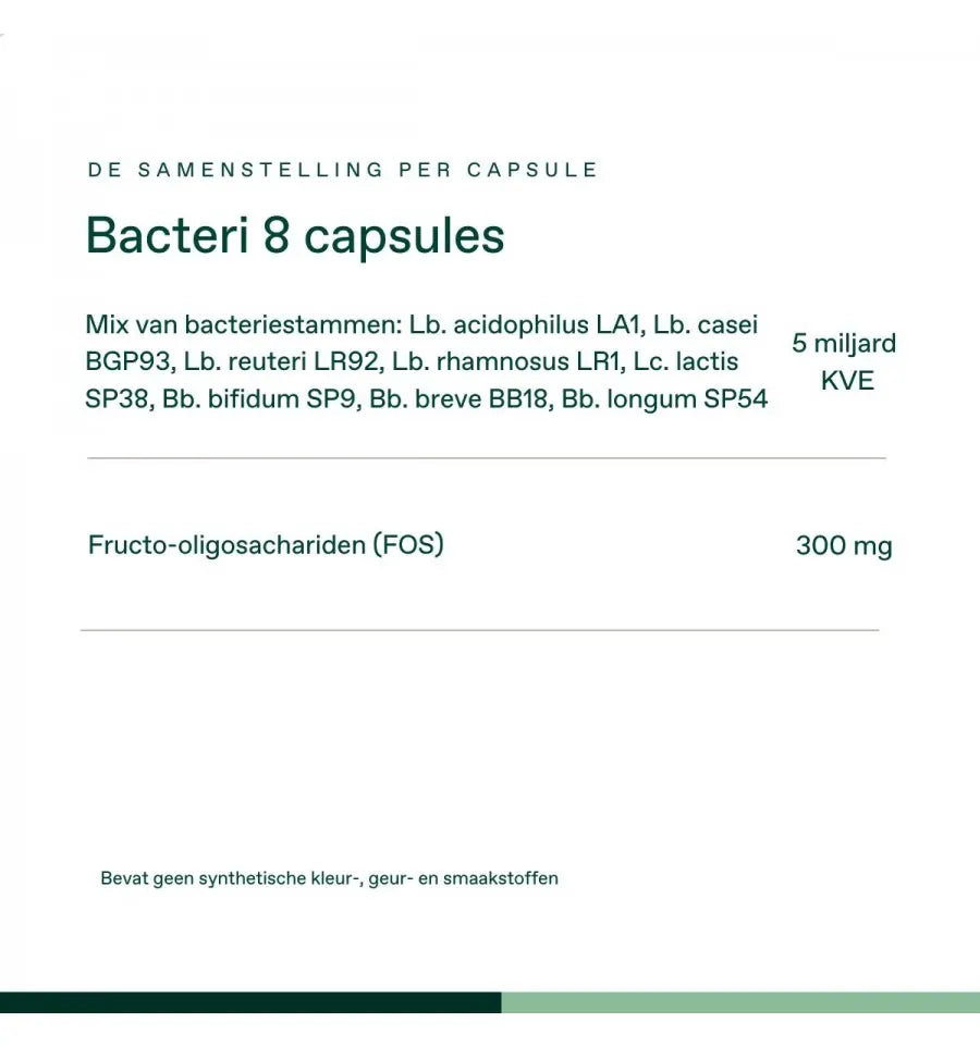 Bonusan Bacteri 8 28 capsules (afbeelding 3)