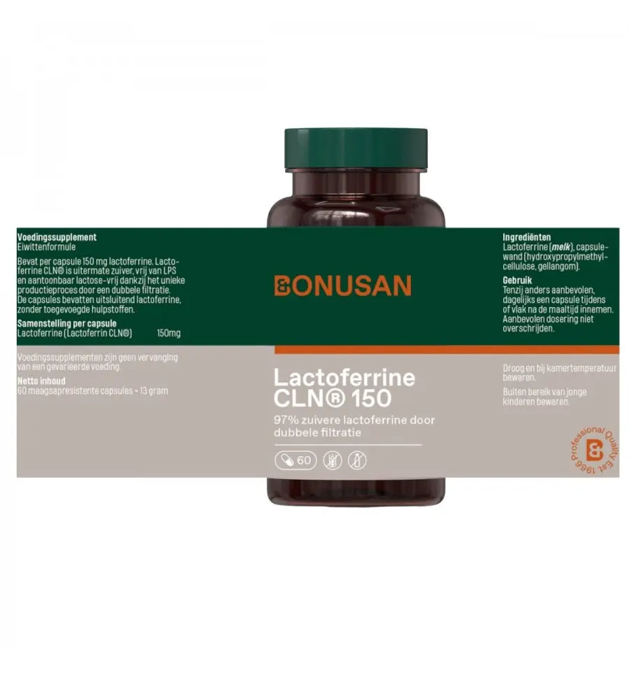 Bonusan Lactoferrine CLN 150 mg 1 x 60 vcaps (afbeelding 7)