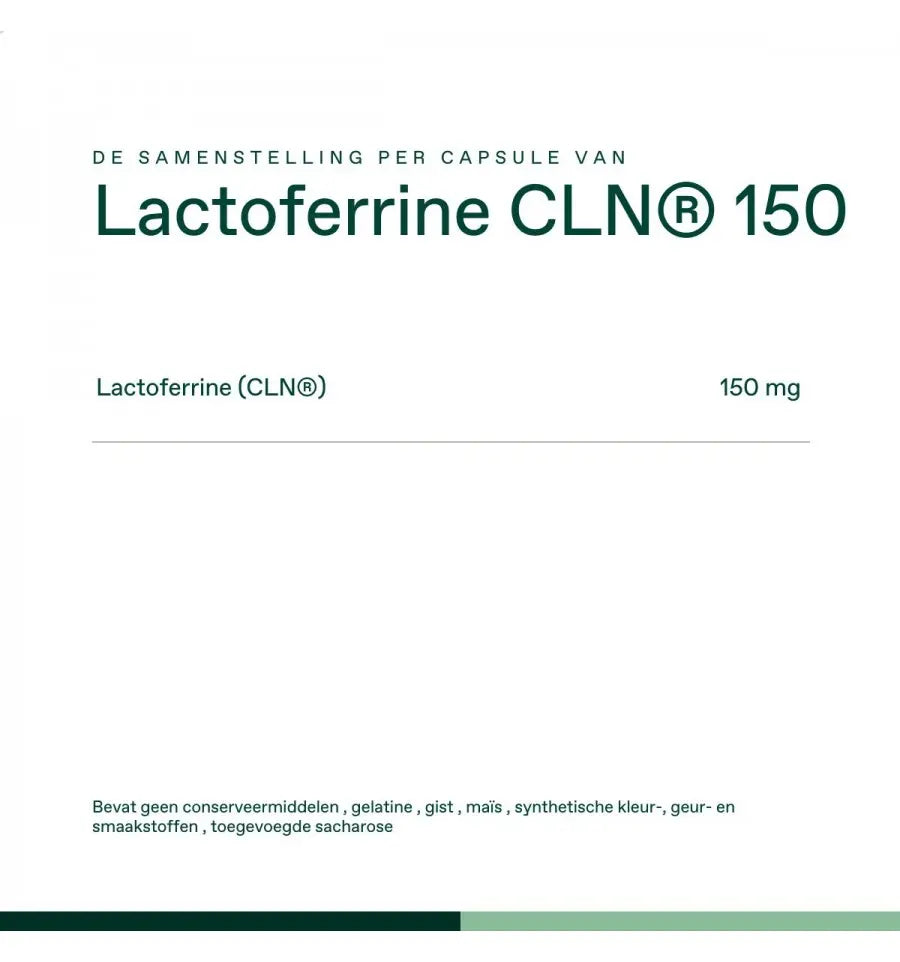 Bonusan Lactoferrine CLN 150 mg 1 x 60 vcaps (afbeelding 3)