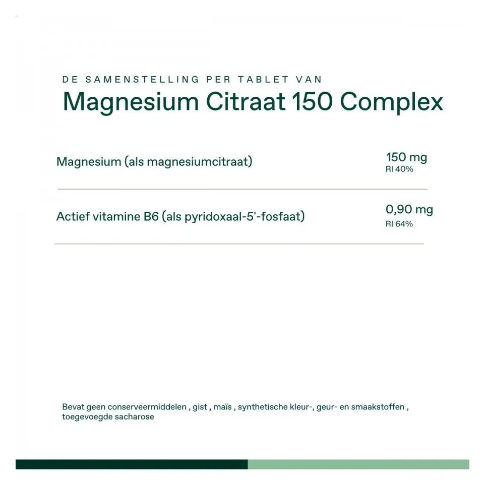 Bonusan Magnesium Citraat 150 mg Complex 120 tabletten