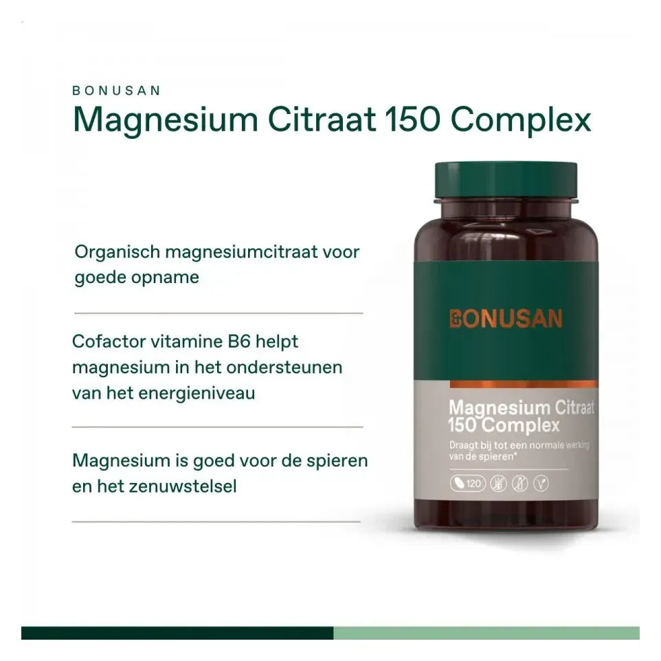 Bonusan Magnesium Citraat 150 mg Complex 120 tabletten