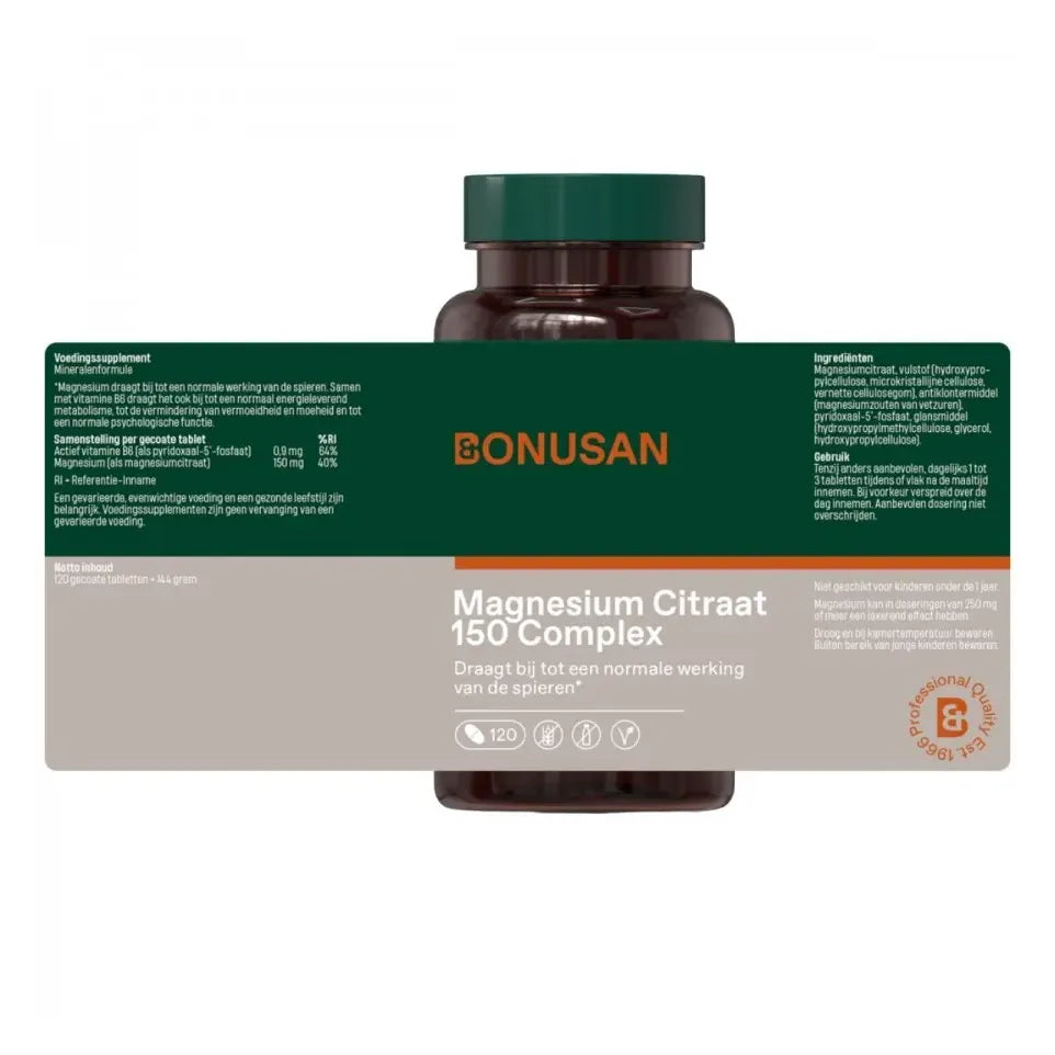 Bonusan Magnesium Citraat 150 mg Complex 120 tabletten
