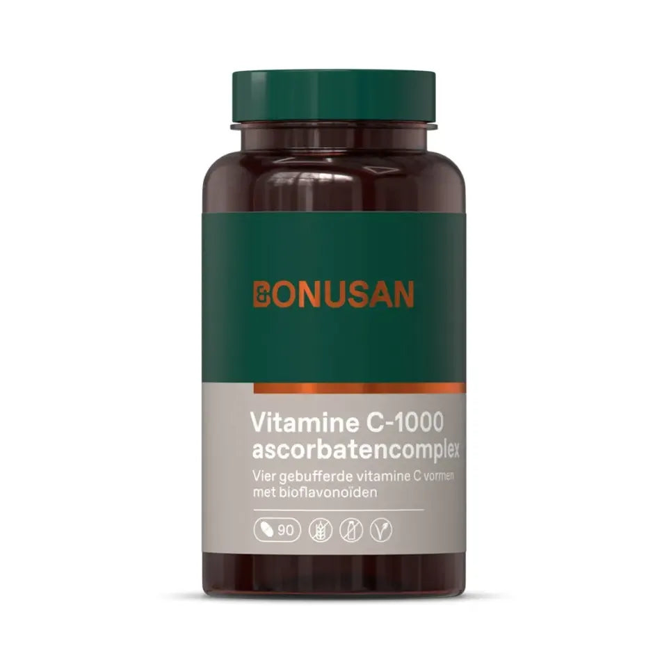 Bonusan Vitamine C-1000 ascorbaten 1 x 90 tabletten (afbeelding 1)