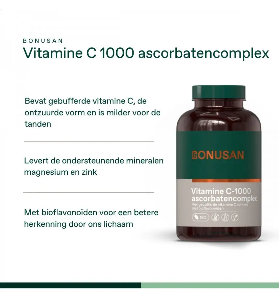 Bonusan Vitamine C-1000 ascorbaten 1 x 90 tabletten (afbeelding 2)
