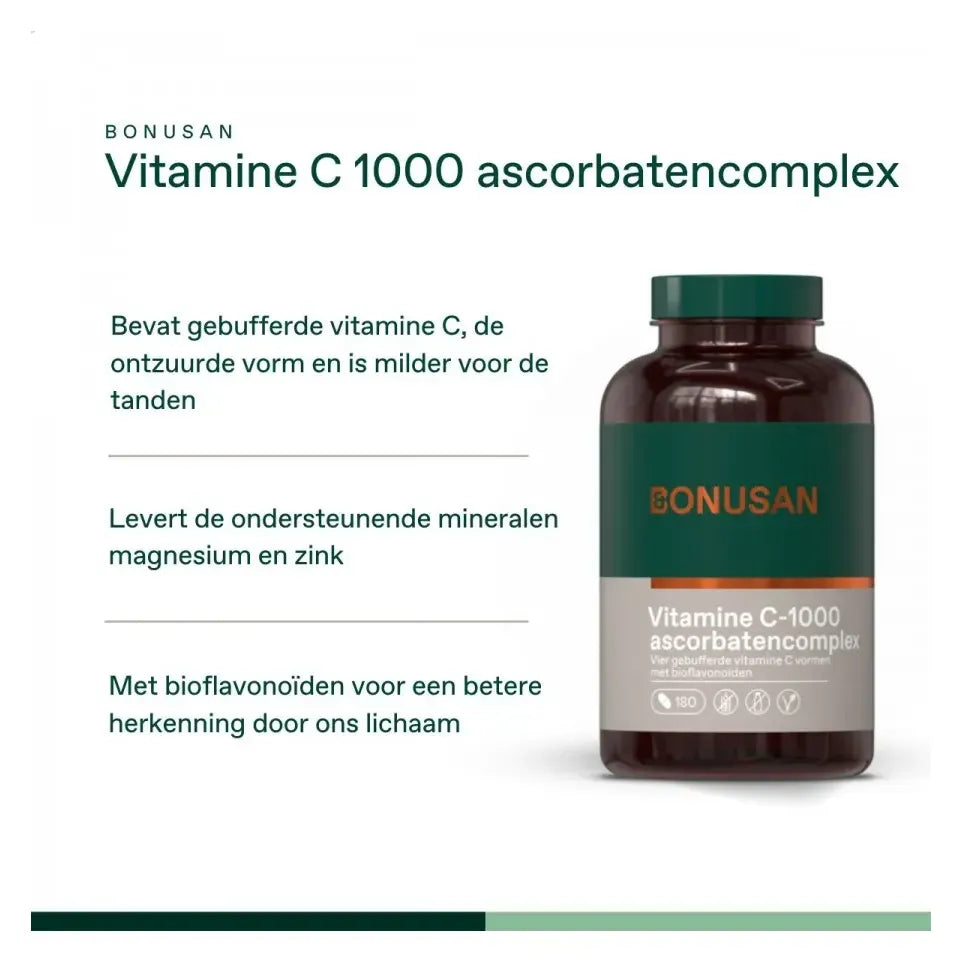 Bonusan Vitamine C-1000 ascorbaten 1 x 90 tabletten (afbeelding 2)