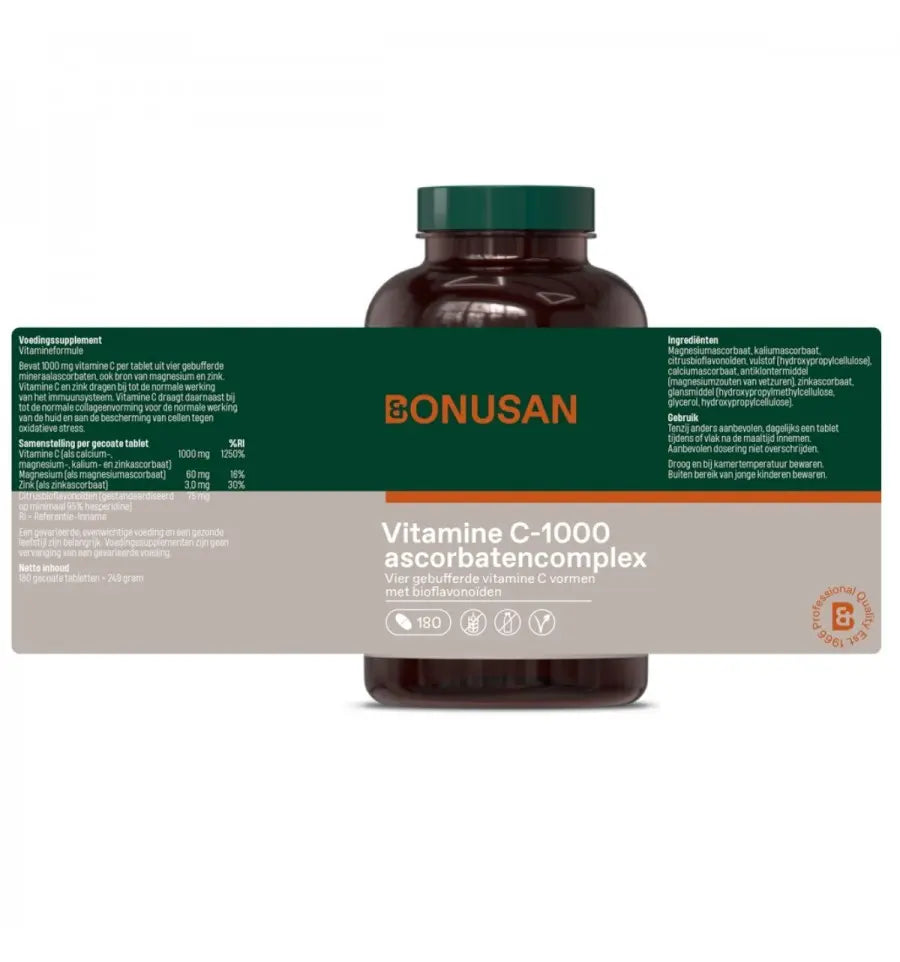 Bonusan Vitamine C-1000 ascorbaten 1 x 90 tabletten (afbeelding 8)