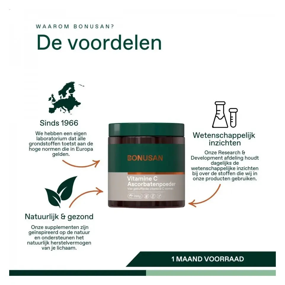 Bonusan Vitamine C ascorbatenpoeder 250 gram