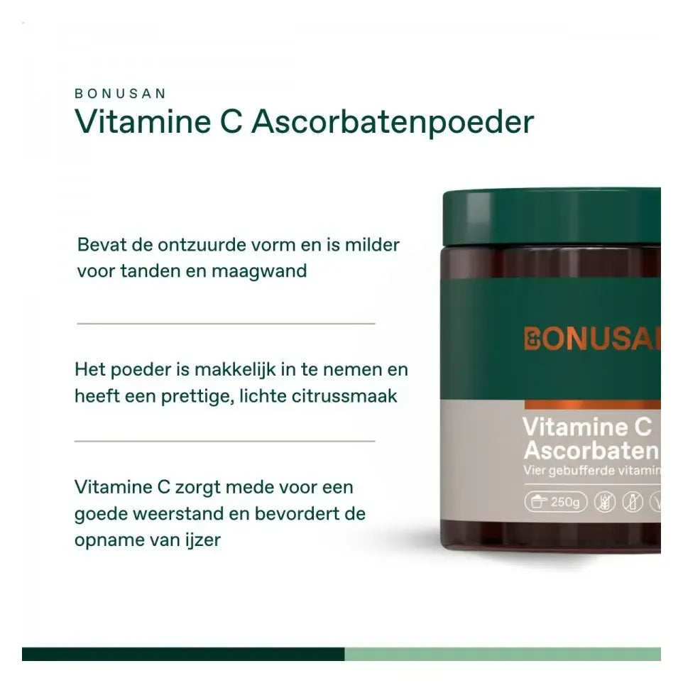 Bonusan Vitamine C ascorbatenpoeder 250 gram