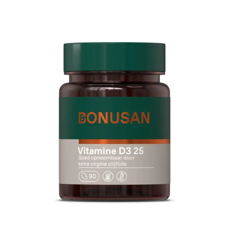 Bonusan Vitamine D3 25 90 softgels (afbeelding 1)