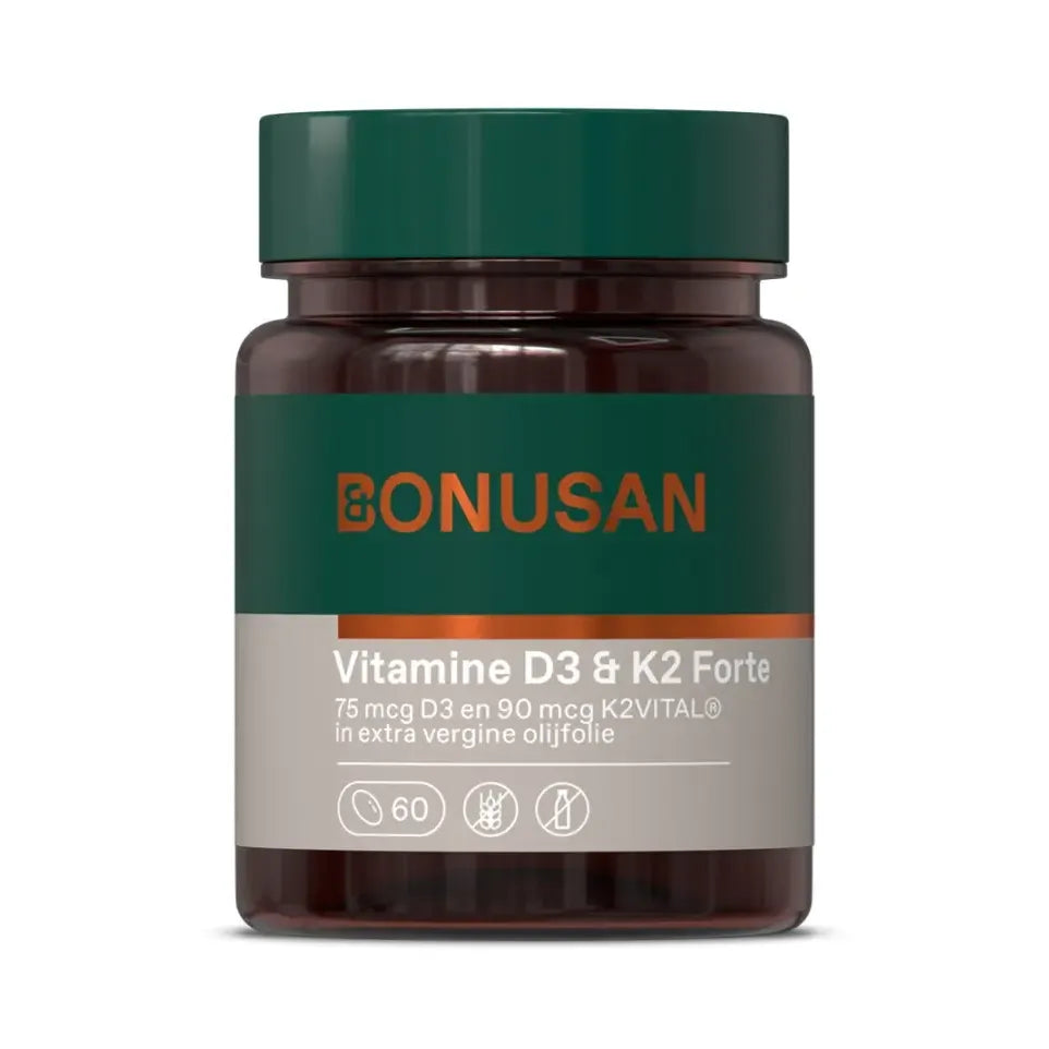 Bonusan Vitamine D3 & K2 Forte 60 softgels (afbeelding 1)