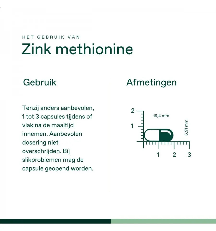 Bonusan Zink methionine 90 vcaps (afbeelding 5)