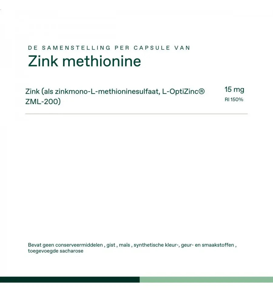 Bonusan Zink methionine 90 vcaps (afbeelding 3)