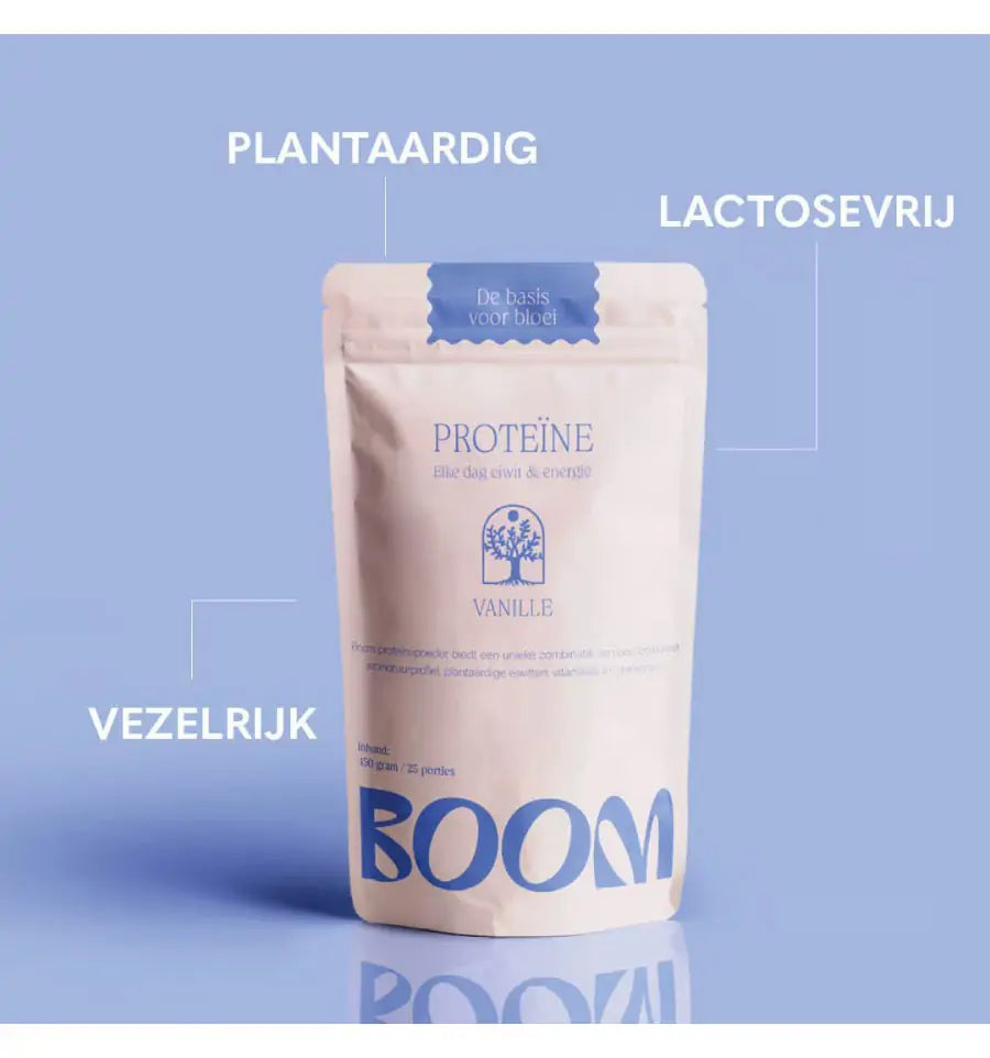 Boom Proteine Vanille 450 gram (afbeelding 2)