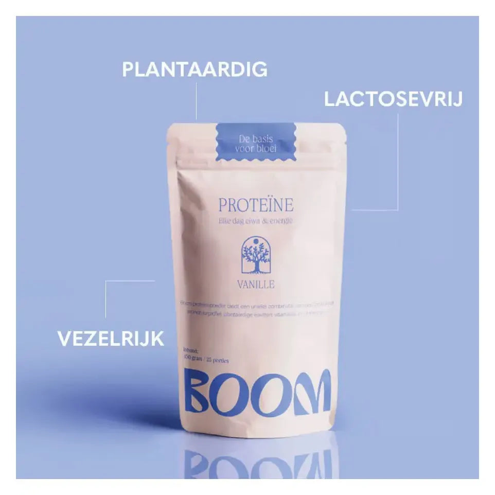 Boom Proteine Vanille 450 gram (afbeelding 2)
