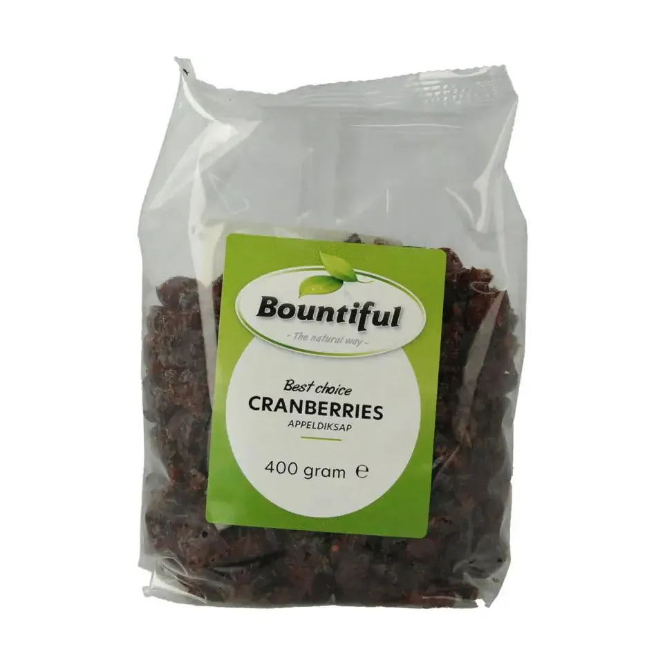 Bountiful cranberries appeldiksap 400 gram