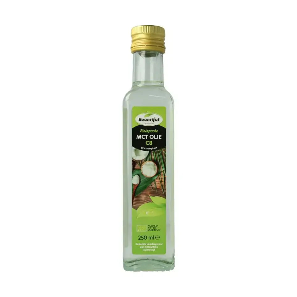 Bountiful Mct olie coconut pure - 99% caprylic biologisch 250 ml