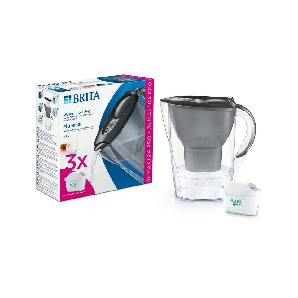 Brita Waterfilterkan Marella cool graphite+3 maxtra filt