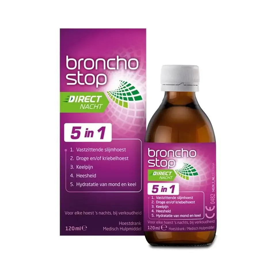 Bronchostop Hoestdrank direct nacht 5 in 1 120 ml